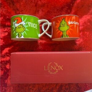 NWT Lenox Grinch Coffee Mugs